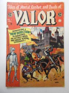 Valor #1  (1955) Apparent GD+ Condition Restored color touch top front cover