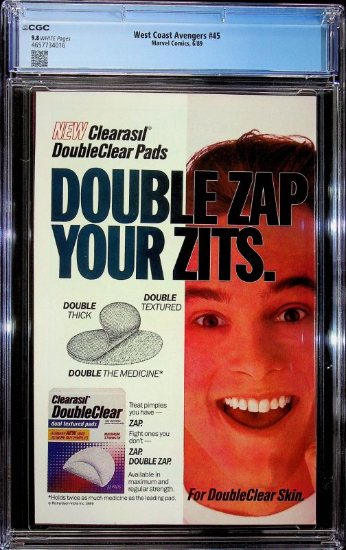 West Coast Avengers #45 Direct Edition (1989) - CGC 9.8 - Cert#4657734016