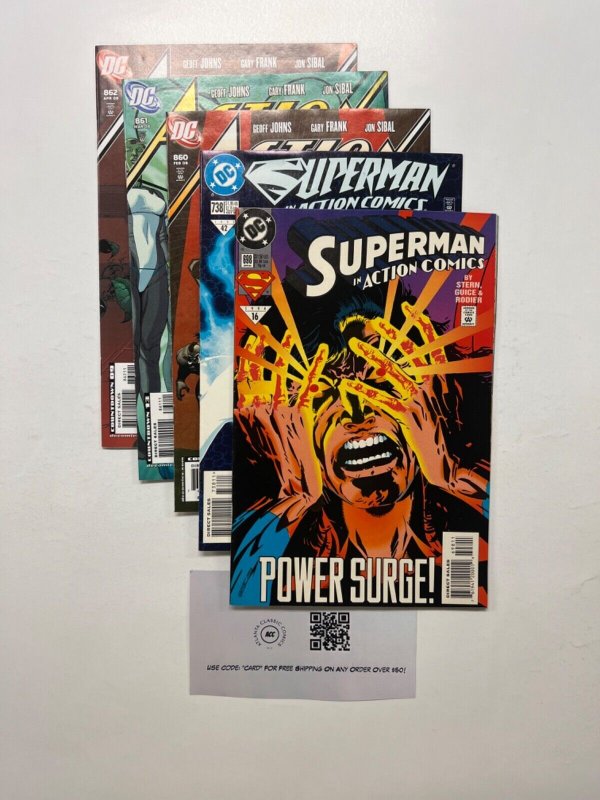5 Action Comics DC Comic Books # 698 738 860 861 862 Superman Flash 32 JS42