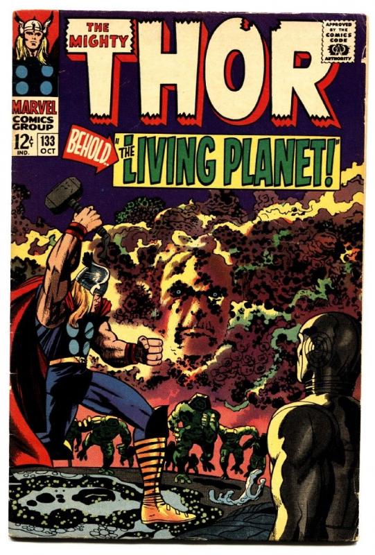 Thor Comics #133 EGO Living Planet comic book FN 1966-Marvel Silver Age-