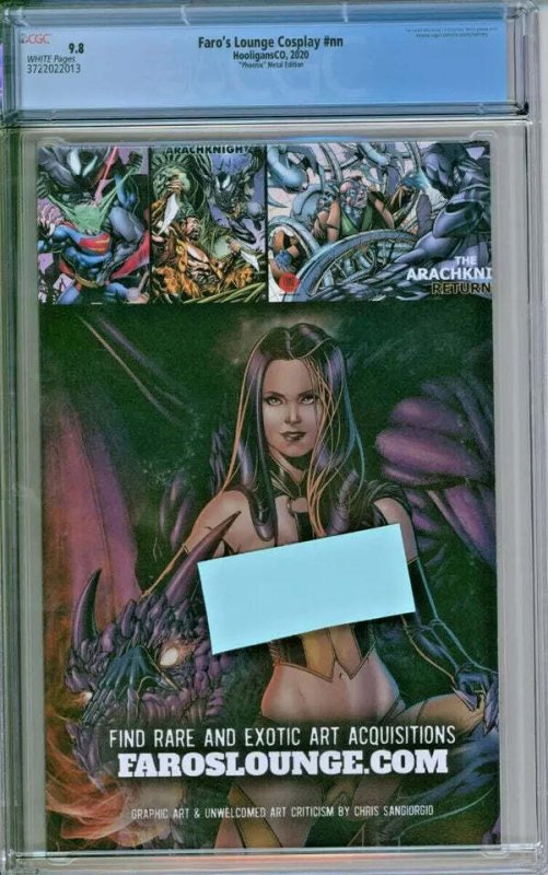HooligansCO Faro's Lounge Cosplay CGC 9.8 Phoenix Metal Edition