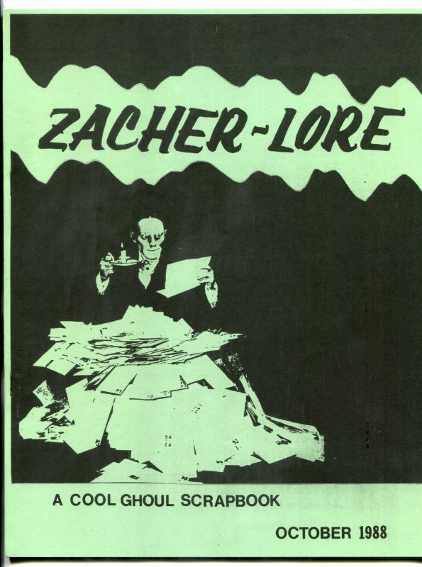 Zacher-lore October 1988- Zacherley Fanzine / scrapbook