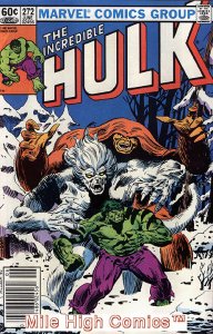 HULK  (1962 Series) (#1-6, #102-474, #600-635)(INCREDIB #272 NEWSSTAND Fair