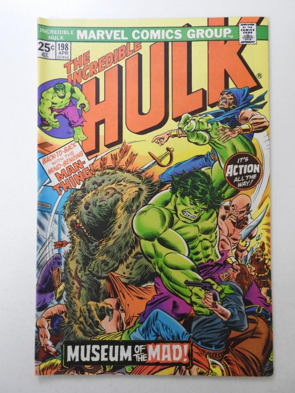 The Incredible Hulk #198 (1976) W/ Man-Thing! Sharp VF+ Condition MVS Intact!