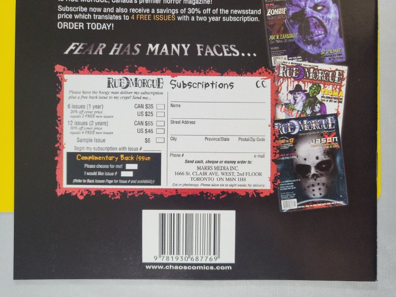 Halloween II The Blackest Eyes #1 2001 Chaos! Comics