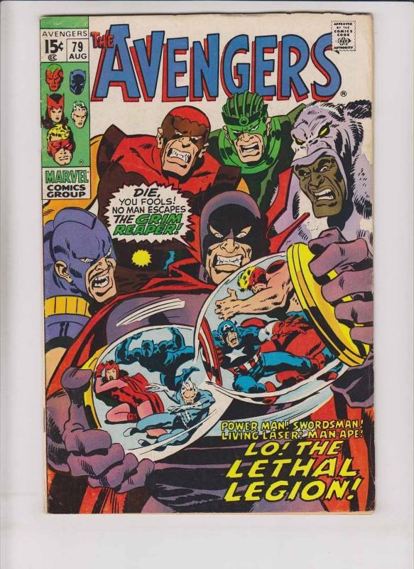 Avengers [1970 Marvel] #79 FN roy thomas - sal buscema - lethal legion swordsman