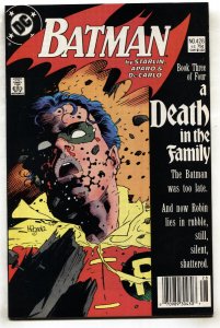 BATMAN #428 DEATH OF ROBIN-Newsstand variant-comic book-1988