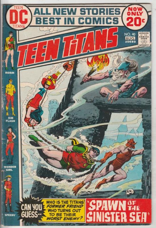 Teen Titans, The #40 (Aug-73) FN Mid-Grade Kid Flash, Robin, Wonder Girl, Speedy