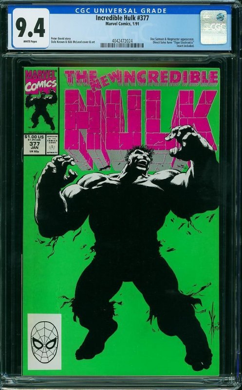 Incredible Hulk #377 (1991) CGC 9.4 NM