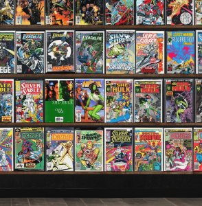 Huge Lot 150+ Comics with Deathlok, Silver Surfer & More!