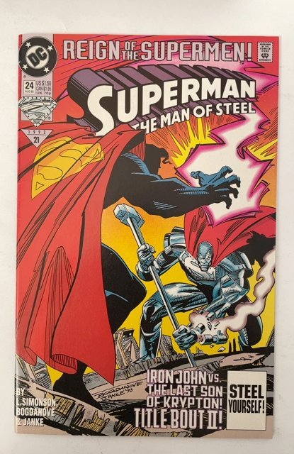 Superman: The Man of Steel #24 Direct Edition (1993)