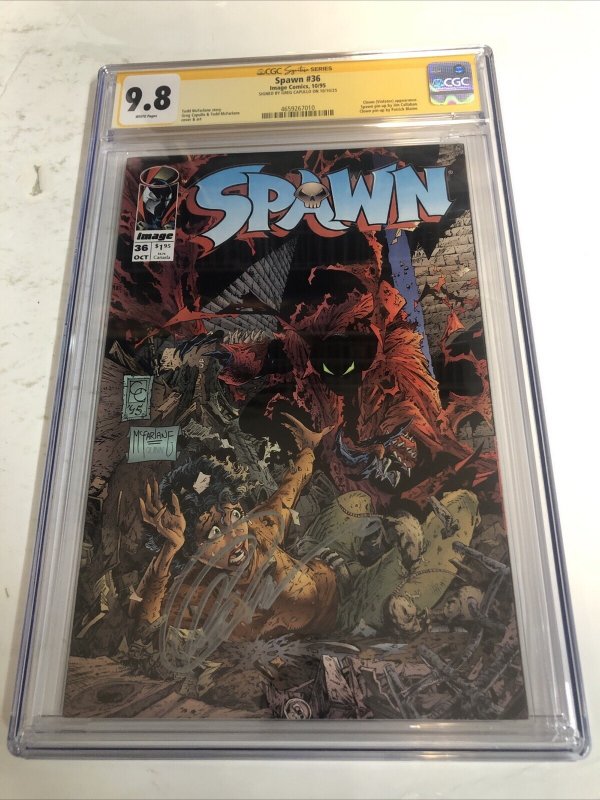 Spawn (1995) # 36 (CGC 9.8 SS) Signed Greg Capullo * Image Comics * Census = 8