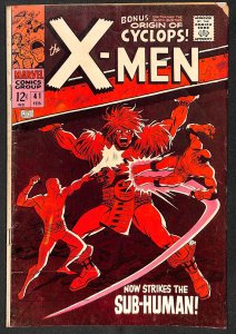 X-Men #41 VG 4.0 Sub-Human! Marvel Comics