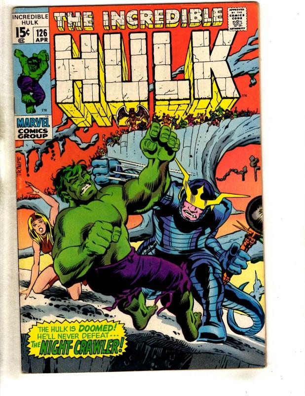 Incredible Hulk # 126 VF Marvel Comic Book Trimpe Avengers Thor Valkyrie TW64