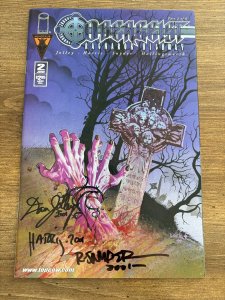 Obergeist # 2 NM Signed 3X On Cover Image Comic Book Jolley Harris Snyder 3 J442
