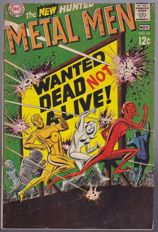 Metal Men #34 3.0 GD/VG DC Comic - Nov 1968 Mike Sekowsky 