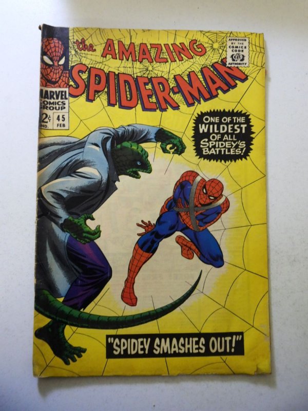 The Amazing Spider-Man #45 (1967) GD/VG Condition moisture stains