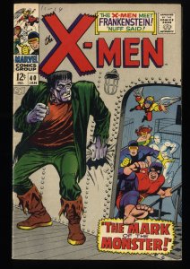 X-Men #40 FN/VF 7.0 Classic Cover! Frankenstein Appearance! Cyclops!