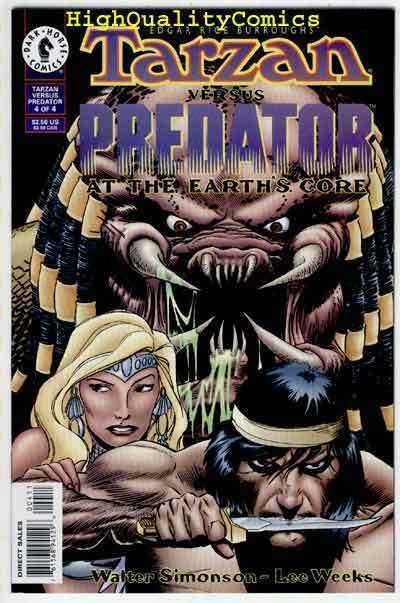 TARZAN vs PREDATOR #4, NM+, Edgar Rice Burroughs, 1996, more ERB in store