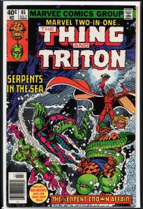 Marvel Two-in-One #65 (1980) Triton [Key Issue]