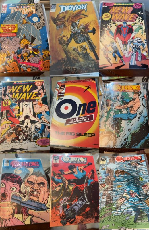 Lot of 9 Comics (See Description) The Question, The New Wave, Teen Titans, Th...