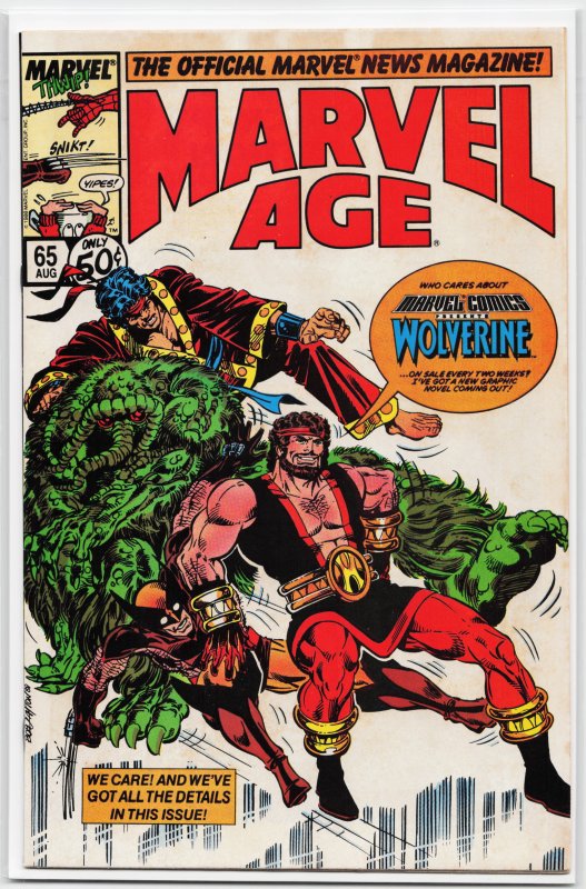 Marvel Age #65 (1988) Master of Kung Fu / Shang-Chi