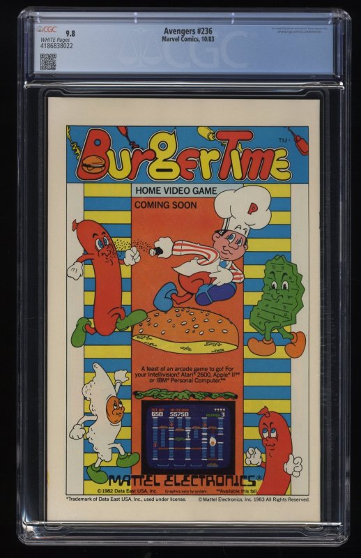Avengers #236 CGC NM/M 9.8 White Pages