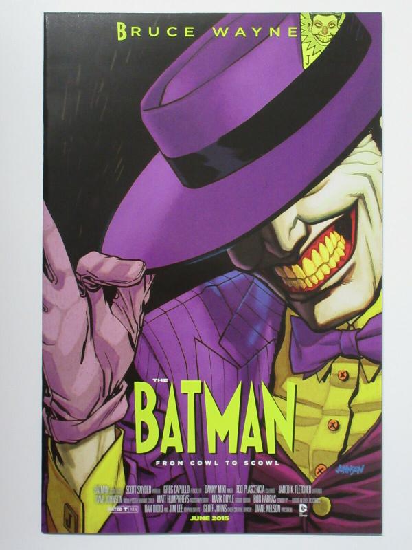 Batman (DC New 52 2015) #40 Movie Poster Variant Joker Cowl to Scowl Snyder