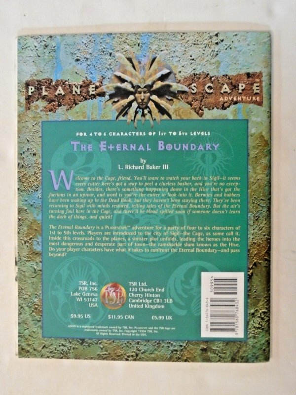 *AD&D 2nd Ed Planescape Eternal Boundary #2601