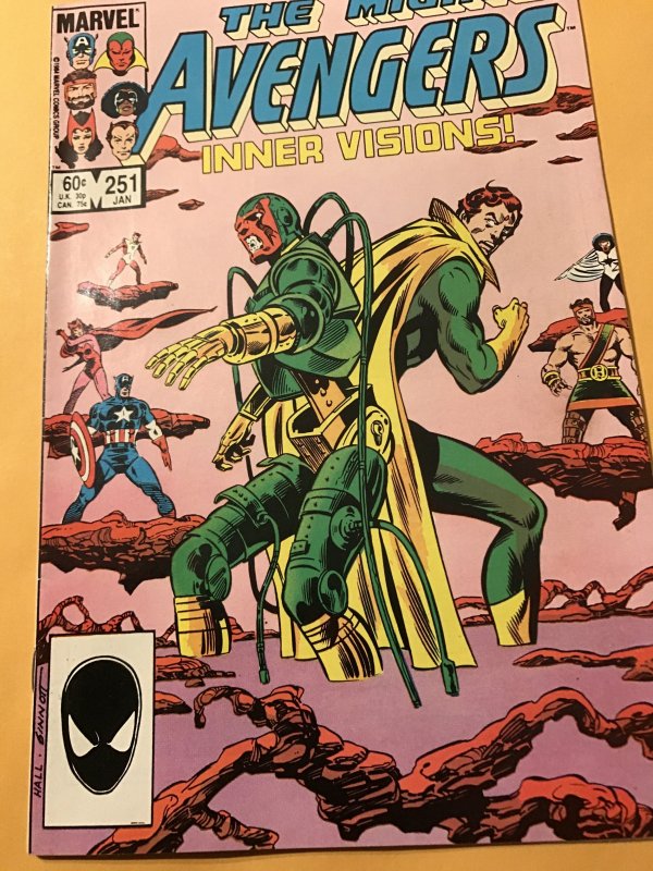 THE AVENGERS #251 : Marvel 1/85 Fn/VF; Vision story