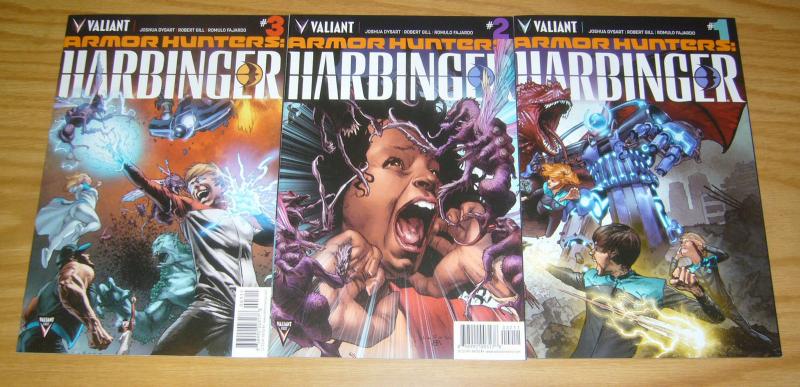 Armor Hunters: Harbinger #1-3 VF/NM complete series - valiant comics set lot 2