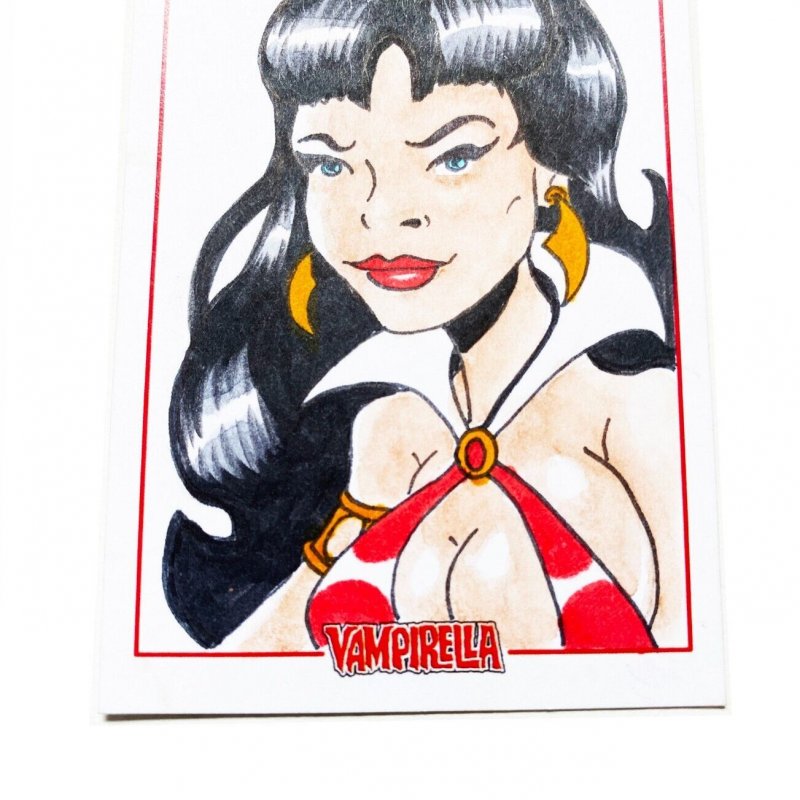 Vampirella 50Th Anniversary Sketch Card By Wilson Ramos Jr Dynamite (H)