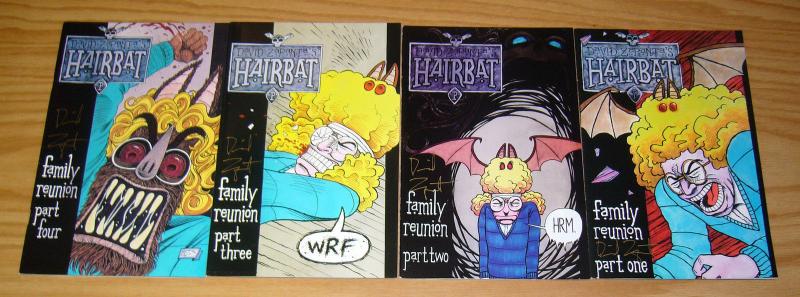 Hairbat: Family Reunion #1-4 VF/NM complete story - signed by david zapanta