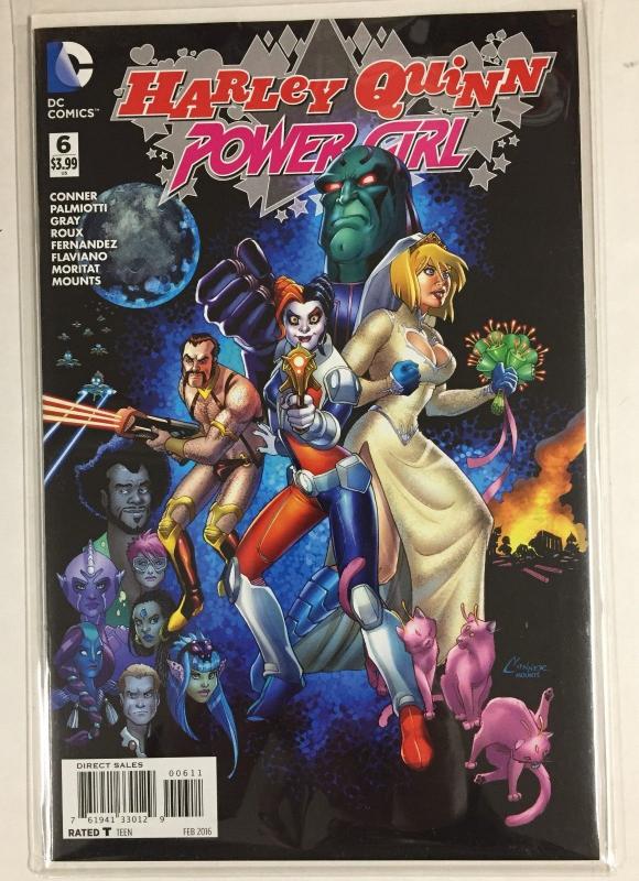  HARLEY QUINN and POWER GIRL #1-6 plus Variant! 7 books! VF-NM! Bagged&Boarded