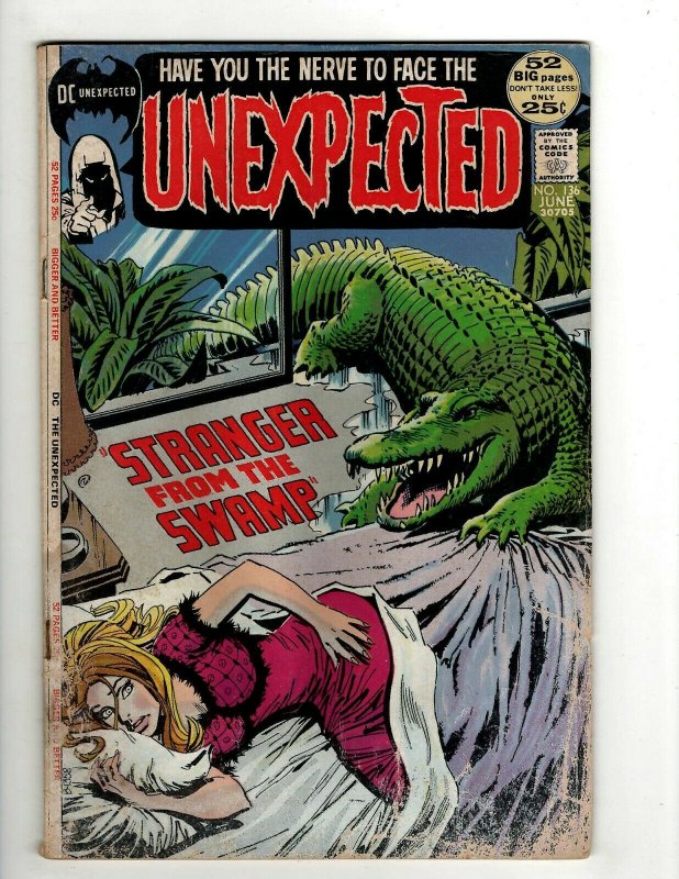 Unexpected # 136 DC Comic Book VG Alligator Cover Art Horror Fear Scary J510 