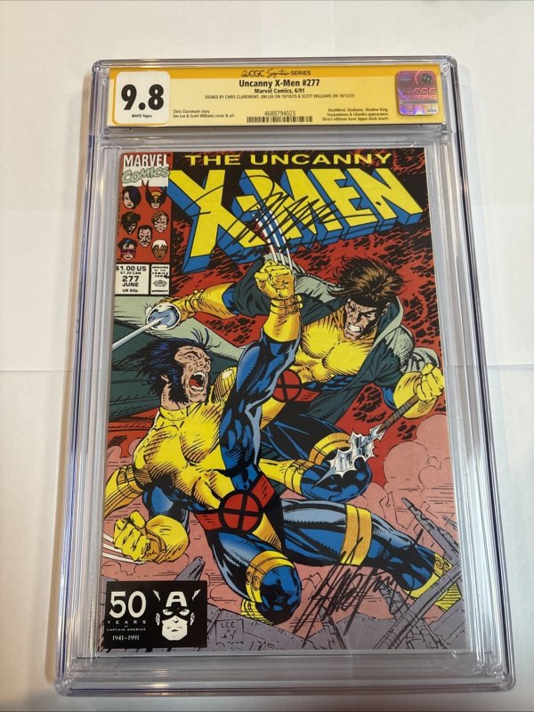 Uncanny X-Men (1991) #277 (CGC 9.8 SS) Signed Jim Lee Scott Williams Claremont