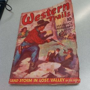 Western Trails Jan 1941 ace novelties pulp magazine george rozen cover lee bond!