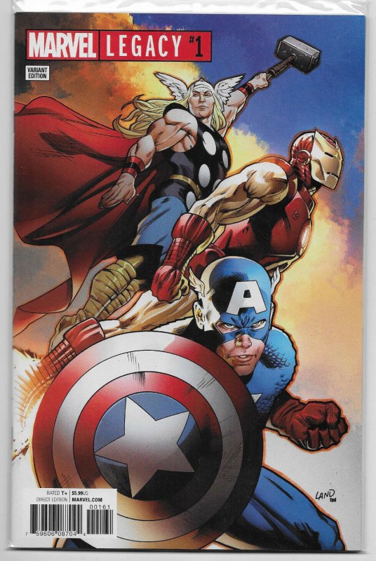 Marvel Legacy #1 Comic 2017 Land Variant Cover Avengers Thor Iron Man America 759606087044