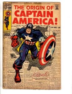 Captain America # 109 VG Marvel Comic Book Avengers Hulk Thor Red Skull RH1