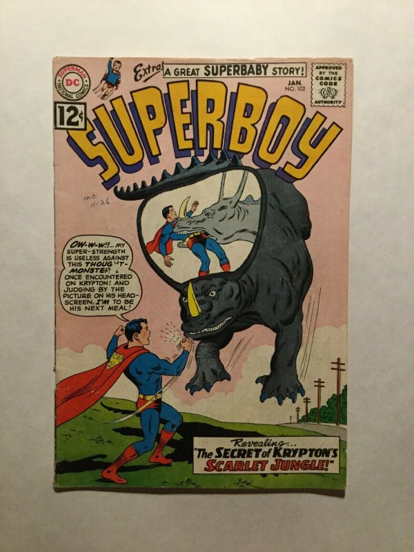 Superboy 102 Good/ Very Good Gd/ Vg 3.0 Top Staple Detached Dc Comics