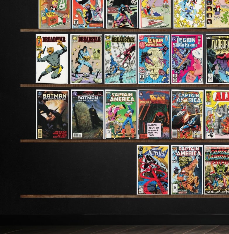 Huge Lot 140+ Comics with Captain America, Alf, Detective Comics & More!