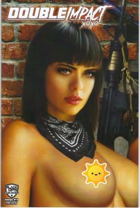 DOUBLE IMPACT #1 Piper Rudich Jazz Close Up Topless Cover Lim to ONLY 200 NM