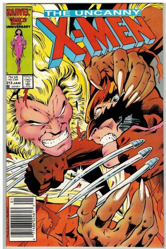 X MEN 213 VF-NM Jan. 1987 COMICS BOOK