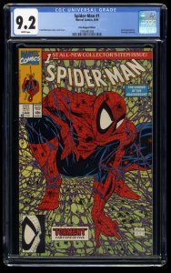 Spider-Man (1990) #1 CGC NM- 9.2 White Pages Torment! Todd McFarlane!