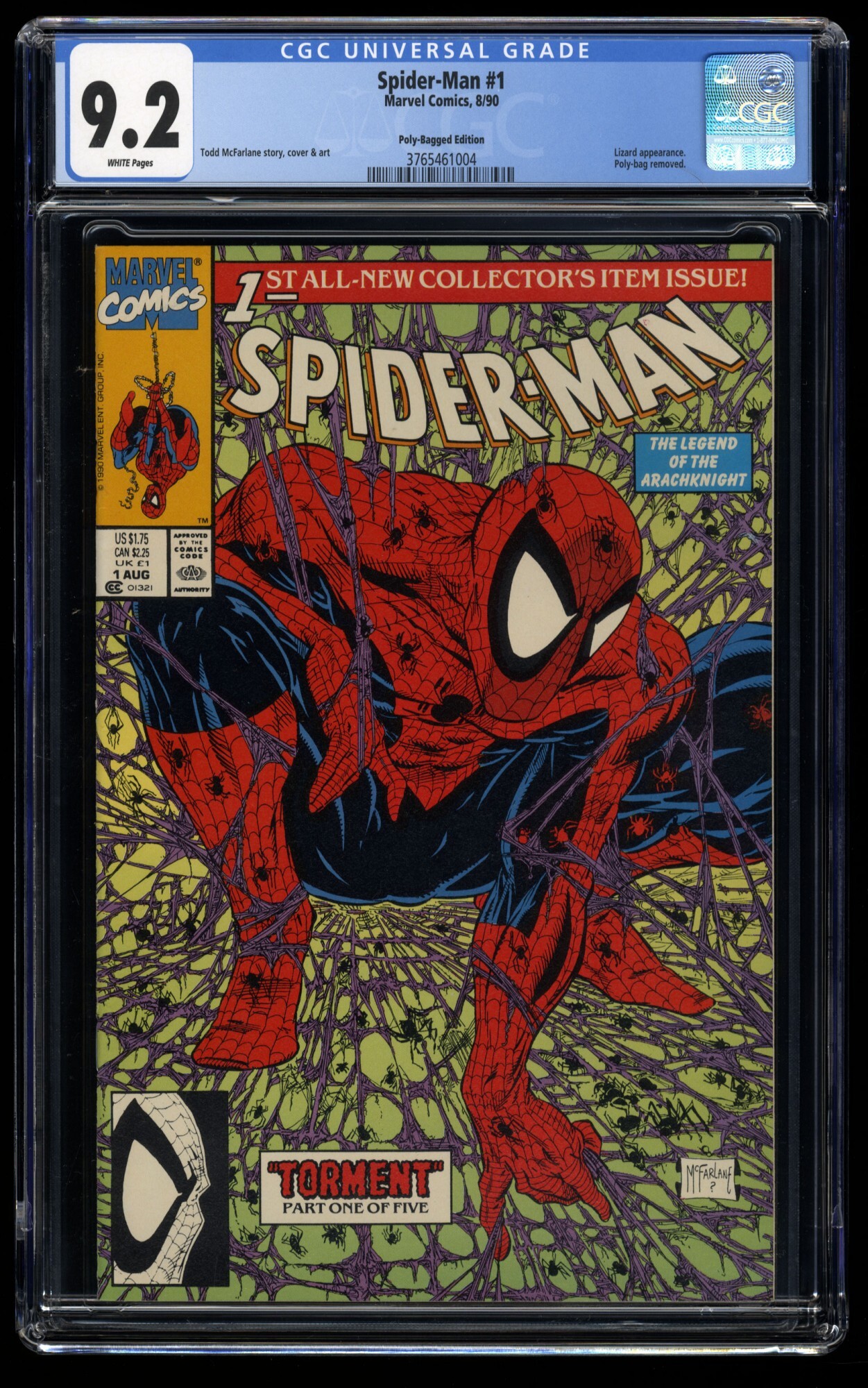 Spider-Man (1990) #1 CGC NM White Pages Torment! Todd McFarlane! |  Comic Books - Modern Age, Marvel, Spider-Man, Superhero / HipComic