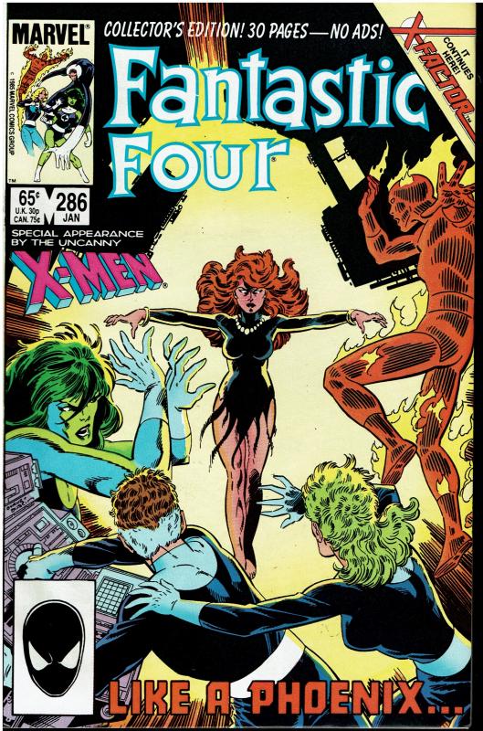 Fantastic Four #286, 9.0 or Better (4) *KEY* 2nd Appearance X-Factor