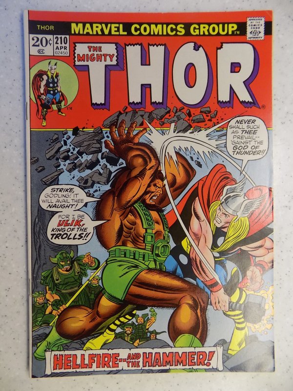 THE MIGHTY THOR # 210 MARVEL GODS JOURNEY ACTION ADVENTURE