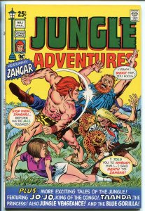 JUNGLE ADVENTURES #1 1971-SKYWALD-1ST ZANGAR-JO-JO - KINSTLER-vf