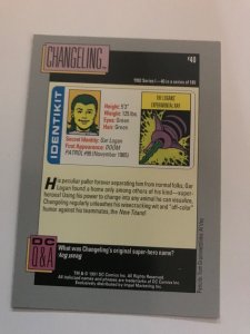 CHANGELING #40 card : 1992 DC Universe Series 1, NM/M, Impel;  Teen Titans