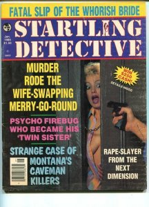 STARTLING DETECTIVE -JAN 1985-HARD BOILED-SPICY-MURDER-RAPE-STRANGULATION G/VG